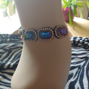 Victorian style colored gem choker